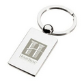 Chrome Rectangular Key Ring